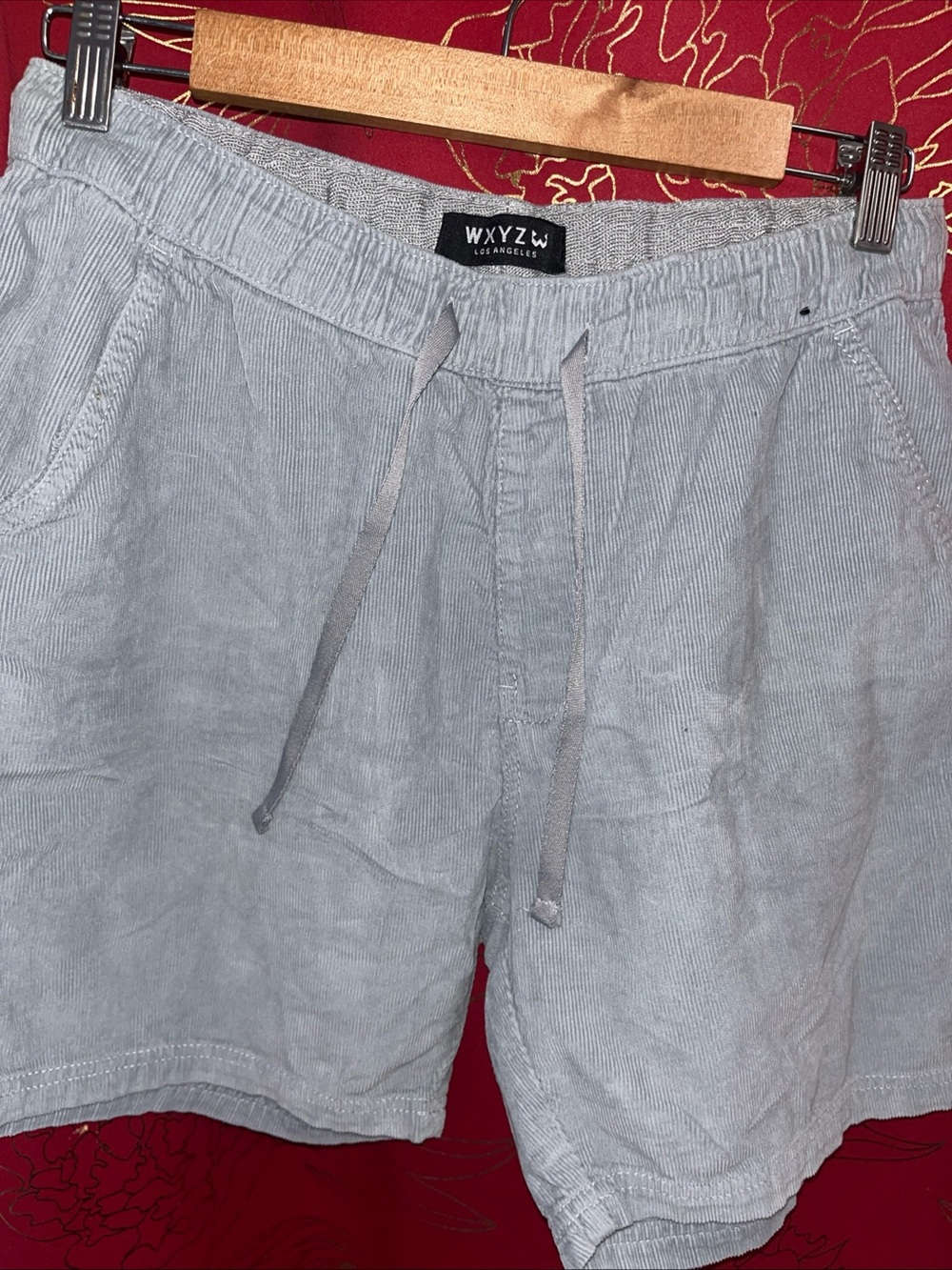 Wxyz Los Angeles Light Gray Corduroy Menโs Shorts medium